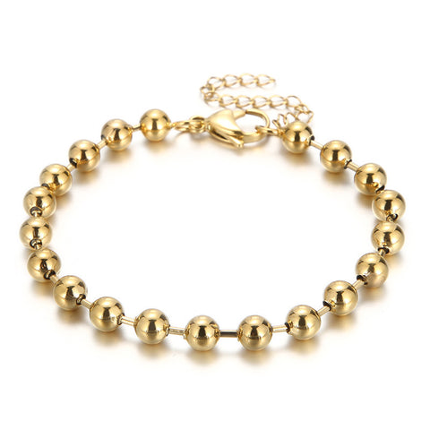 Stainless Steel Simple Fashion Steel Bead Chain Hollow Female